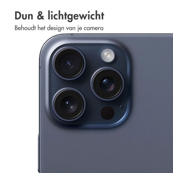 imoshion 2 Pack Camera lens protector Apple iPhone 15 Pro / 15 Pro Max - Blue Titanium