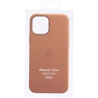 Apple Leather Backcover MagSafe Apple iPhone 12 (Pro) - Saddle Brown