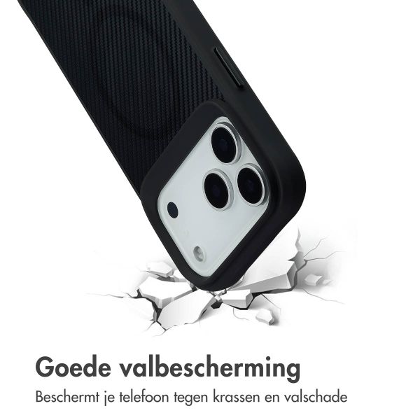 imoshion Rugged Hybrid Carbon Case met MagSafe Apple iPhone 17 Pro Max - Zwart