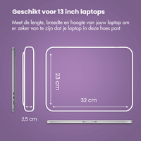 imoshion Laptophoes met opbergvak 13 inch - Laptopsleeve - Sandstone