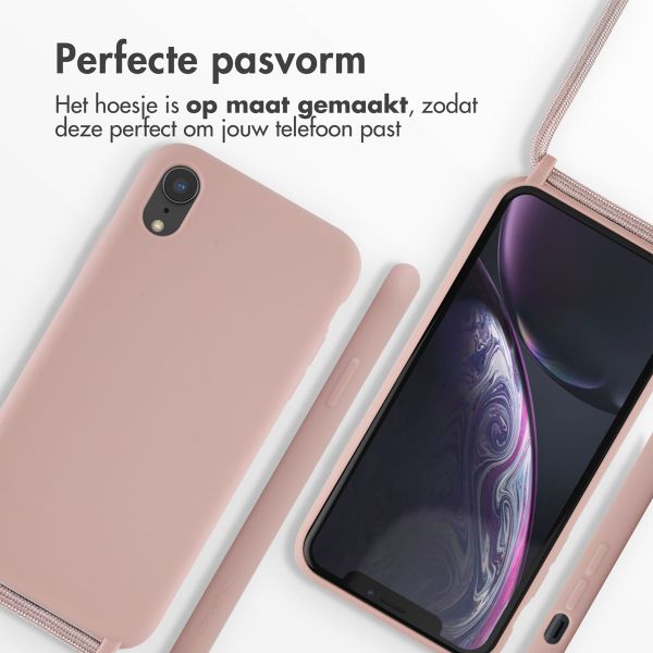 imoshion Siliconen hoesje met koord Apple iPhone Xr - Sand Pink