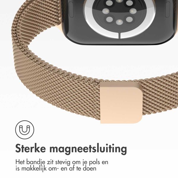 imoshion Slim Milanees bandje Apple Watch Series 1 t/m 9 / SE (38/40/41 mm) | Series 10 / 11 (42 mm) - Rosé Goud