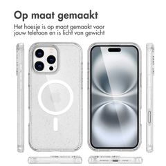 imoshion Sparkle Backcover met MagSafe Apple iPhone 16 Pro - Glitter Transparant