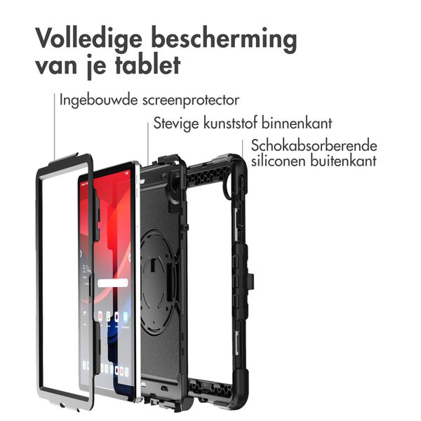 Accezz Rugged Backcover met schouderstrap Lenovo Tab M11 - Zwart