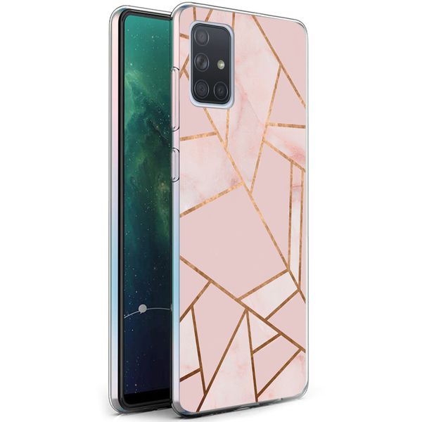 imoshion Design hoesje Samsung Galaxy A71 - Grafisch Koper / Roze