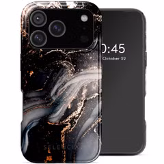 Selencia Vivid Backcover met MagSafe Apple iPhone 17 Pro - Chic Marble Black