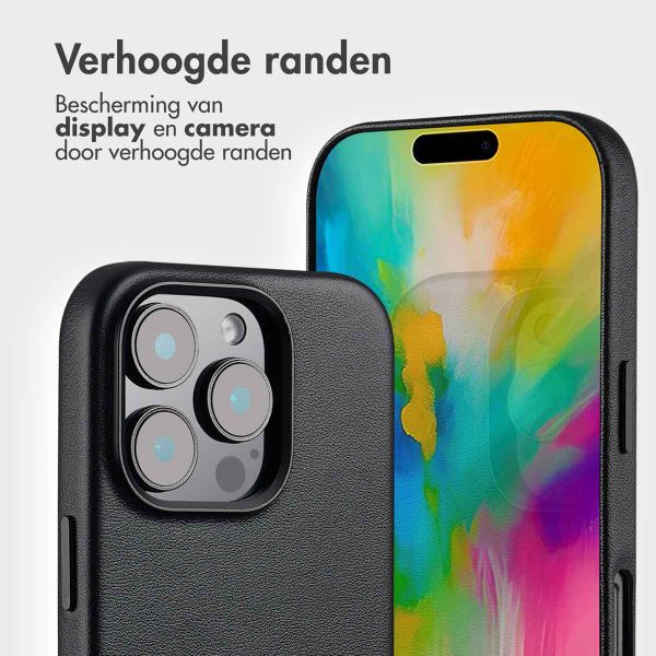 Accezz Leather Bookcase 2-in-1 met MagSafe Apple iPhone 16 Pro - Onyx Black