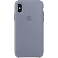 Apple Silicone Backcover iPhone Xs / X - Lavender Gray