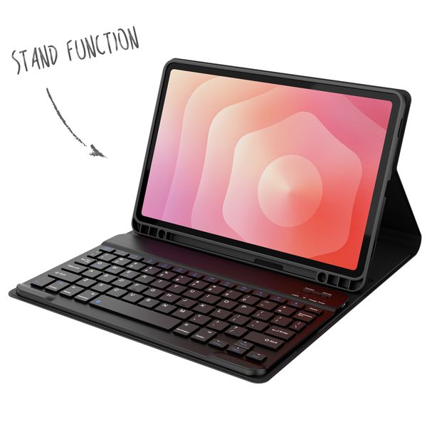 Accezz Bluetooth Keyboard Bookcase Samsung Galaxy Tab S11 - QWERTY - Zwart