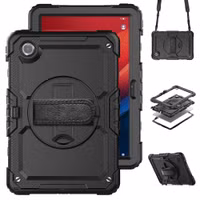 Accezz Rugged Backcover met schouderstrap Lenovo Tab M11 - Zwart