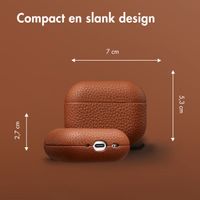 Accezz Echt Leren Case voor de Apple AirPods Pro 3 - Cognac
