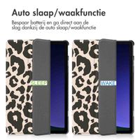 imoshion Design Trifold Bookcase Samsung Galaxy Tab S9 11.0 inch - Leopard