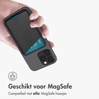 Accezz Leren Kaarthouder - Geschikt voor MagSafe en Qi2 - Onyx Black