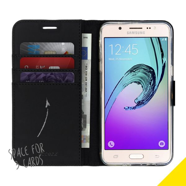 Accezz Wallet Softcase Bookcase Samsung Galaxy J5 (2016) - Zwart