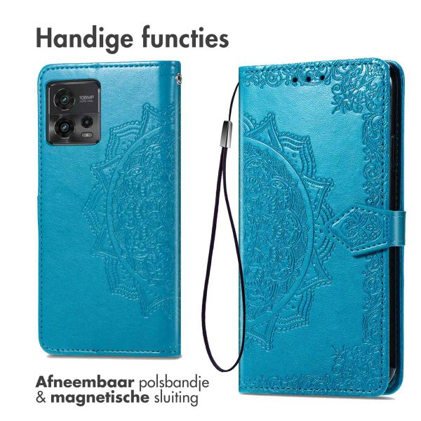 imoshion Mandala Bookcase Motorola Moto G72 - Turquoise