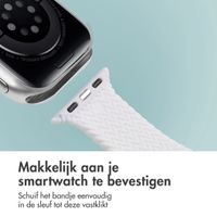 imoshion Siliconen geweven bandje Apple Watch Series 1 t/m 9 / SE (38/40/41 mm) | Series 10 / 11 (42 mm) - Wit