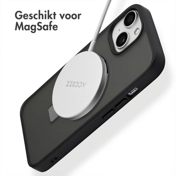 Accezz Ring Stand Backcover met MagSafe Apple iPhone 15 - Zwart