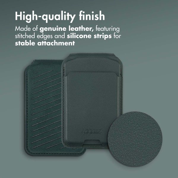 Accezz Leather Wallet with Stand - Compatible with MagSafe and Qi2 - Cedar Green