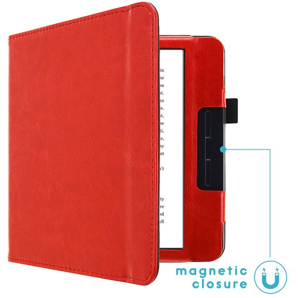 imoshion Vegan Leather Bookcase Kobo Libra H2O - Rood