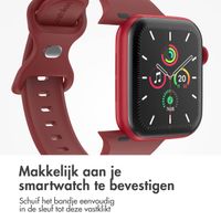 imoshion Siliconen⁺ bandje Apple Watch Series 1 t/m 11 / SE / Ultra (44/45/46/49 mm) - Maat M/L - Wine