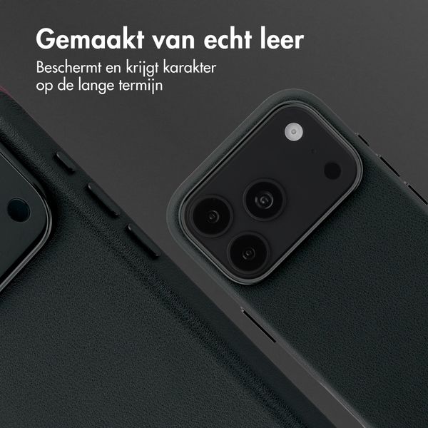 Accezz MagSafe Leather Backcover Apple iPhone 18 Pro Max / 17 Pro Max - Onyx Black