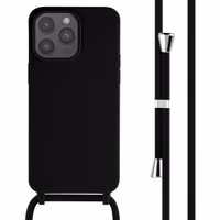 imoshion Siliconen hoesje met koord Apple iPhone 15 Pro Max - Zwart