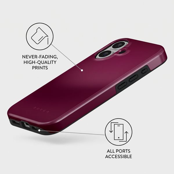 Burga Tough Case with MagSafe Apple iPhone 16 - Dark Cherry