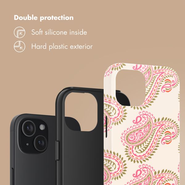 Selencia Vivid Back Cover Apple iPhone 15 - Paisley Blush