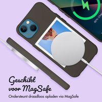 Gepersonaliseerd Color Backcover MagSafe met afneembaar koord en polaroid  iPhone 13 - Black Coffee