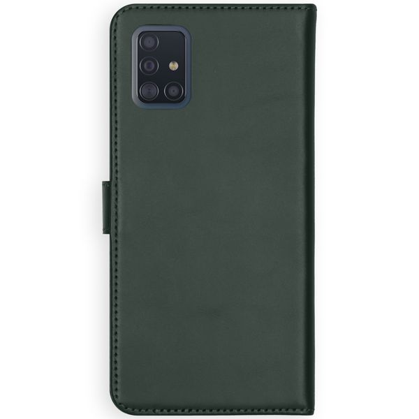 Selencia Echt Leren Bookcase Samsung Galaxy A51 - Groen