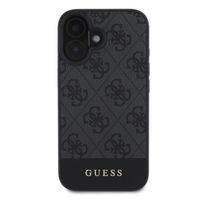 Guess Bottom Stripe 4G Backcover Apple iPhone 16 - Grijs