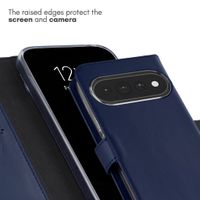 Selencia Genuine Leather Wallet Case Google Pixel 11 / 11 Pro - Dark Blue