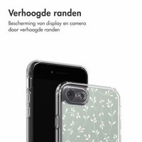 imoshion Design hoesje Apple iPhone SE (2022 / 2020) / 8 / 7 - Smoke Green Flowers