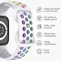 imoshion Sport⁺ bandje Apple Watch Series 1 t/m 11 / SE / Ultra (44/45/46/49 mm) - Maat M/L - White Rainbow