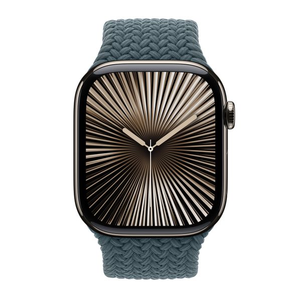 Apple Gevlochten solobandje Apple Watch | 44/45/46/49 mm - Maat 3 - Lake Green