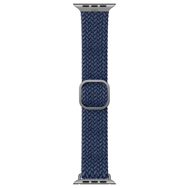 Uniq Aspen Braided bandje Apple Watch Series 1 t/m 9 / SE (38/40/41 mm) | Series 10 / 11 (42 mm) - Oxford Blue