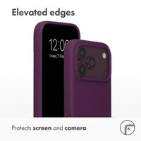 Accezz Liquid Silicone Case with MagSafe Apple iPhone 18 Pro / 17 Pro - Dark Cherry