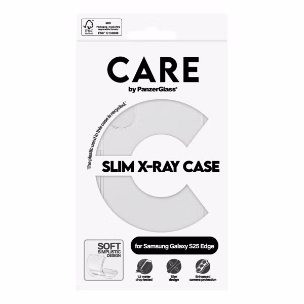 CARE by PanzerGlass Fashion Backcover XR Samsung Galaxy S25 Edge - Transparant