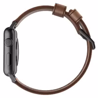 Nomad Modern Band van leder Apple Watch Series 1 t/m 11 / SE / Ultra (44/45/46/49 mm) - Brown / Black