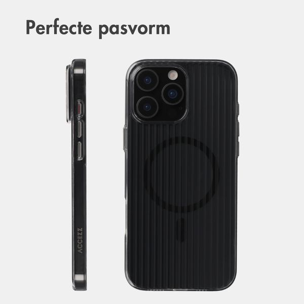 Accezz Lite Backcover met MagSafe | Fluted | Apple iPhone 16 Pro Max - Zwart