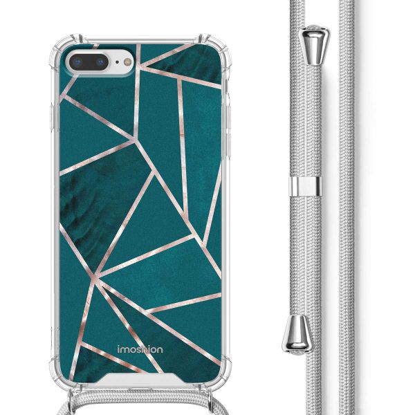 imoshion Design hoesje met koord iPhone 8 Plus / 7 Plus - Petrol Green Graphic