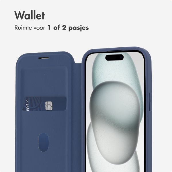 imoshion Transparante Bookcase met MagSafe Apple iPhone 15 - Blauw