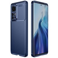 imoshion Carbon Softcase Backcover Xiaomi 12 / 12X - Blauw