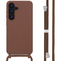 imoshion Siliconen hoesje met koord Samsung Galaxy S25 - Bruin