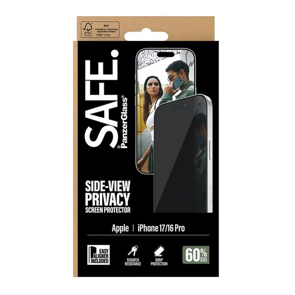 SAFE by PanzerGlass Privacy Screenprotector Ultra Wide Fit met applicator Apple iPhone 17
