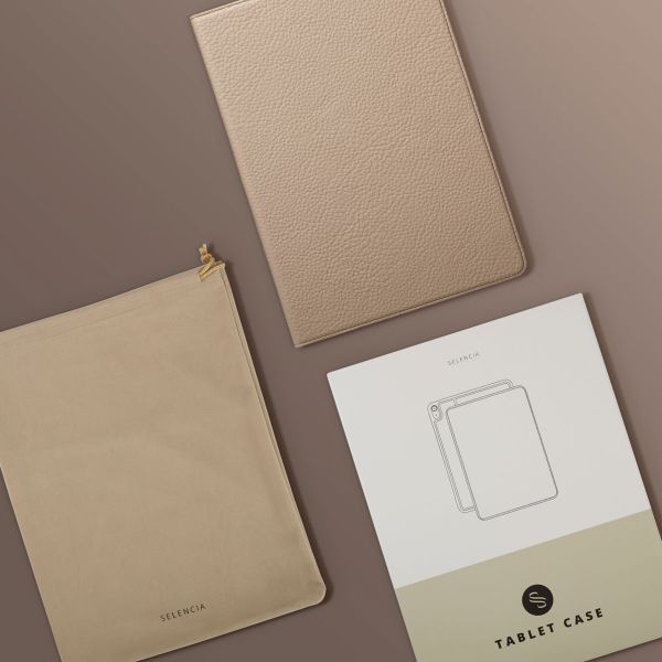 Selencia Riva Bookcase Apple iPad Air 11 inch (2026) M4 / (2025) M3 / (2024) M2 / Air 5 (2022) / Air 4 (2020) - Beige