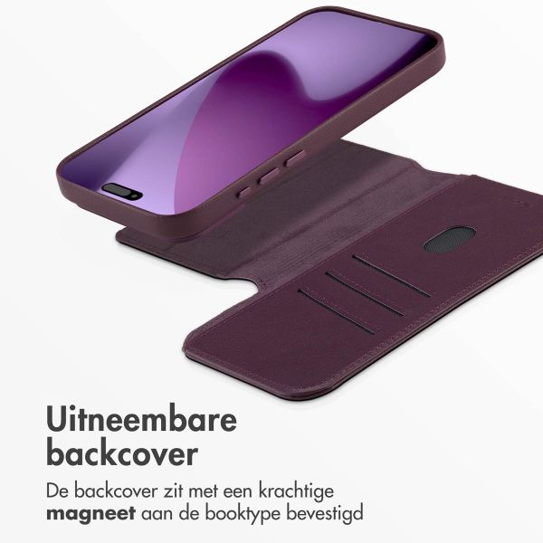 Accezz Leather Bookcase 2-in-1 met MagSafe Apple iPhone 17 Pro Max - Heath Purple