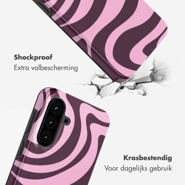 Selencia Vivid Backcover Samsung Galaxy A57 (5G) - Wavy Swirl Pink Plum