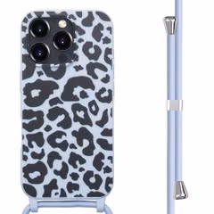 imoshion Siliconen design hoesje met koord Apple iPhone 16 Pro Max - Animal Lila