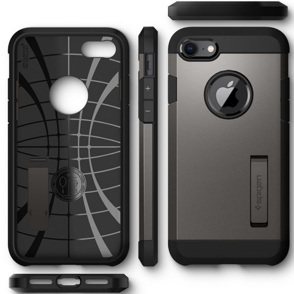 Spigen Tough Armor Backcover iPhone SE (2022 / 2020) - Gunmetal